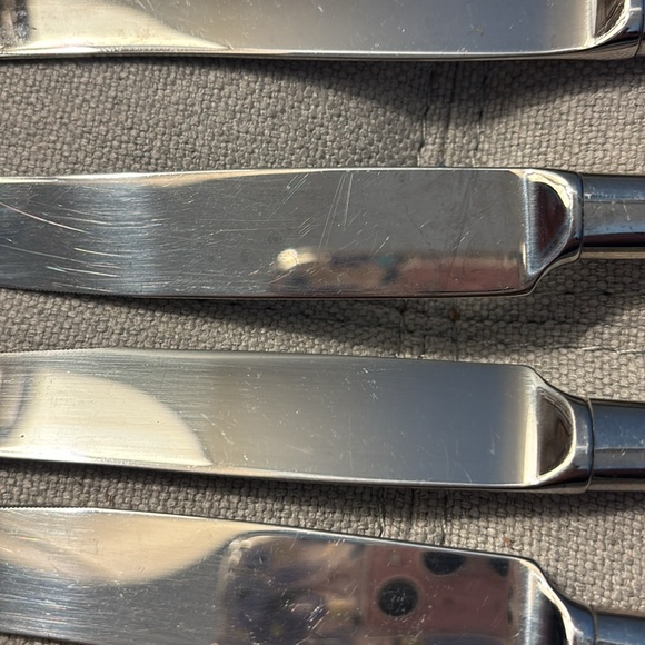 Dinner Knives Pistol Grip Handle Flatware Set Of 6 - Picture 5 of 6